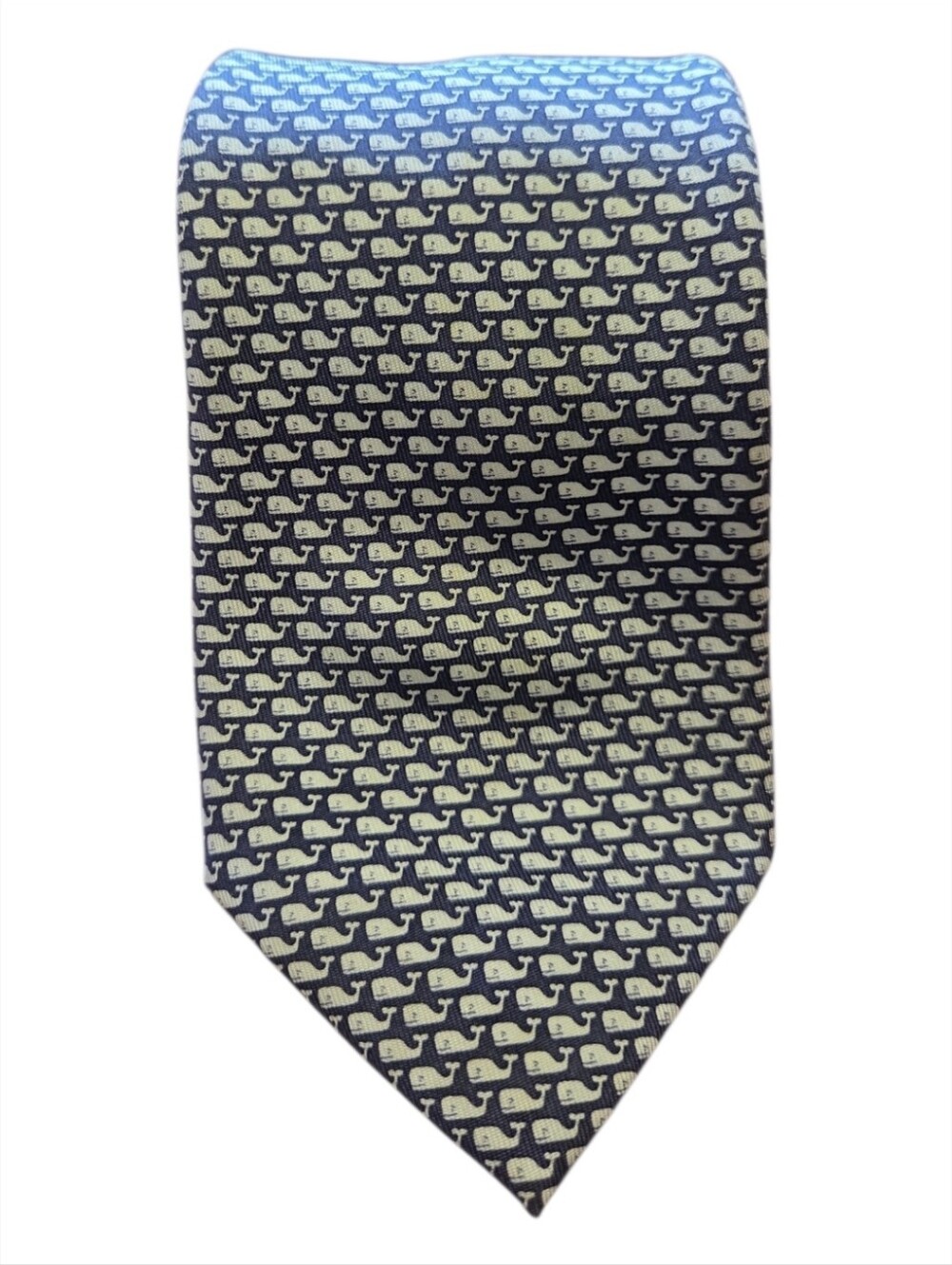 Vineyard Vines Navy Whale Silk Tie Made in USA